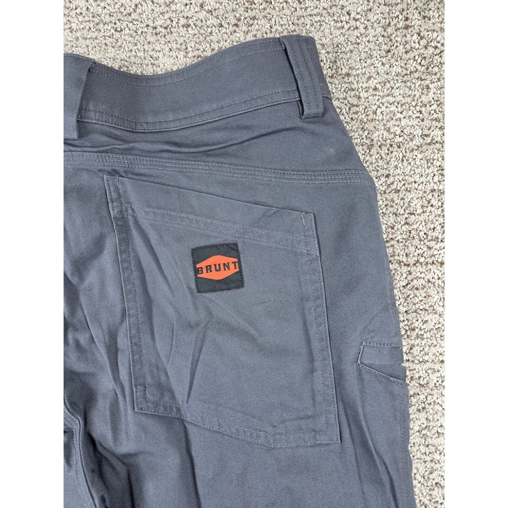 BRUNT The Torra Work Pant Gray Mens 32x32 Utility Canvas Cargo Pants NWT - Picture 5 of 7
